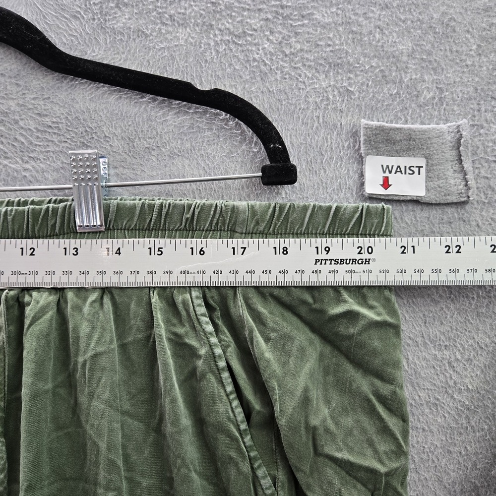 Torrid Women Pants 3 Green Cargo Jogger Button 25" Inseam Rayon Spandex - Picture 5 of 10